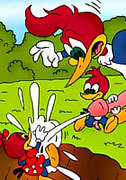 Sarah gets with by Woody Woodpecker