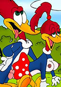 gets fondled Woody Woodpecker simpsons