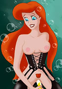 Ariel forced to suck by pierced
