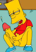 Selma licks Bart Simpson gets double
