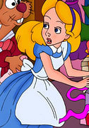 Alice with dildo over toon