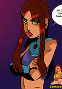 StarFire screaming in pain and kinky Aqualad