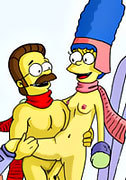 Maggie gets throat by Ned Flanders