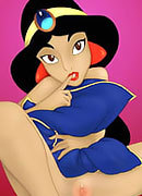 Virgin Princess Jasmine shows striptease