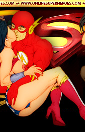 Flash  and Wonderwoman